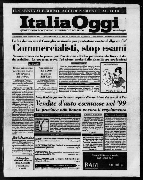 Italia oggi : quotidiano di economia finanza e politica